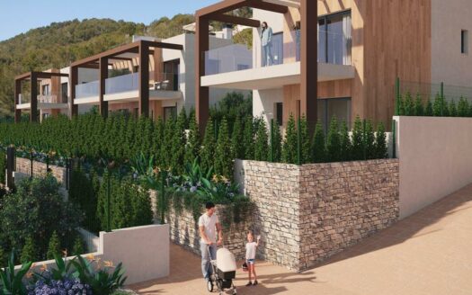 Neubau Doppelhaushälfte in Font de Sa Cala fußläufig zum Strand